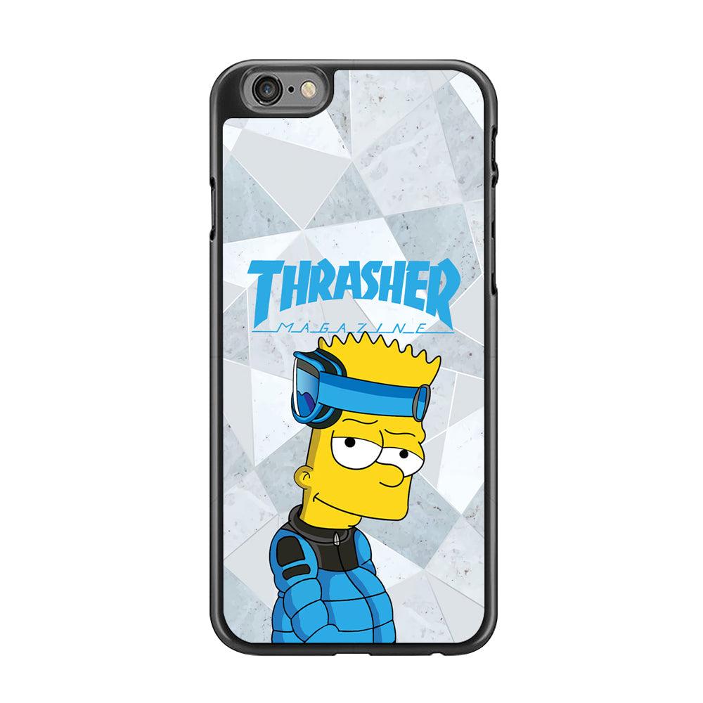 Thrasher Skater x Cool Bart iPhone 6 | 6s Case-Rubber Black (2D Case)-Oxvistore