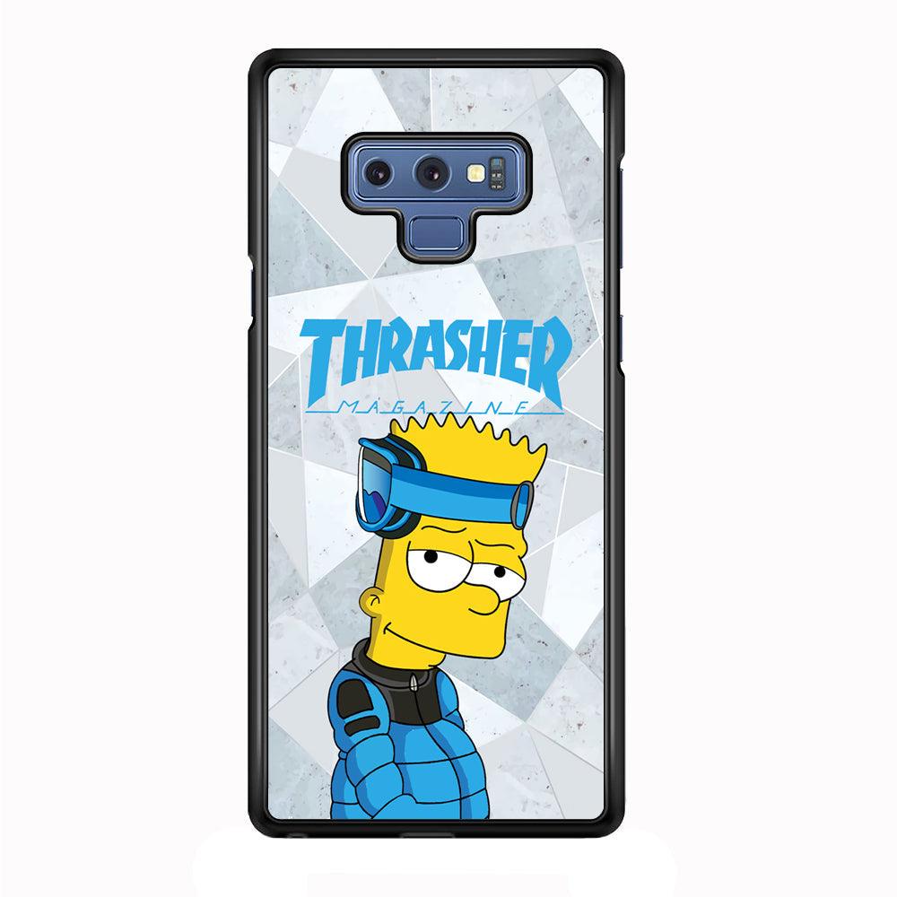 Thrasher Skater x Cool Bart Samsung Galaxy Note 9 Case-Rubber Black (2D Case)-Oxvistore