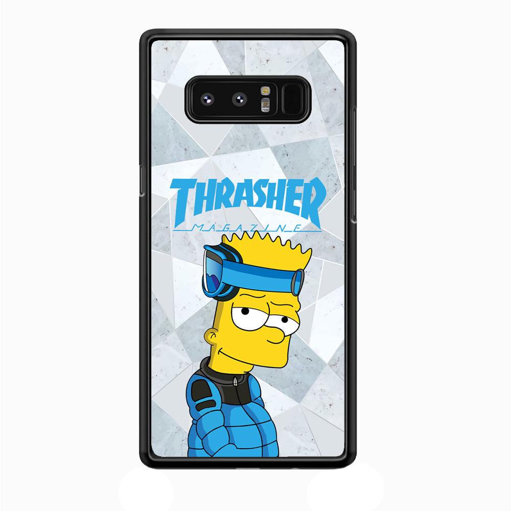 Thrasher Skater x Cool Bart Samsung Galaxy Note 8 Case-Rubber Black (2D Case)-Oxvistore