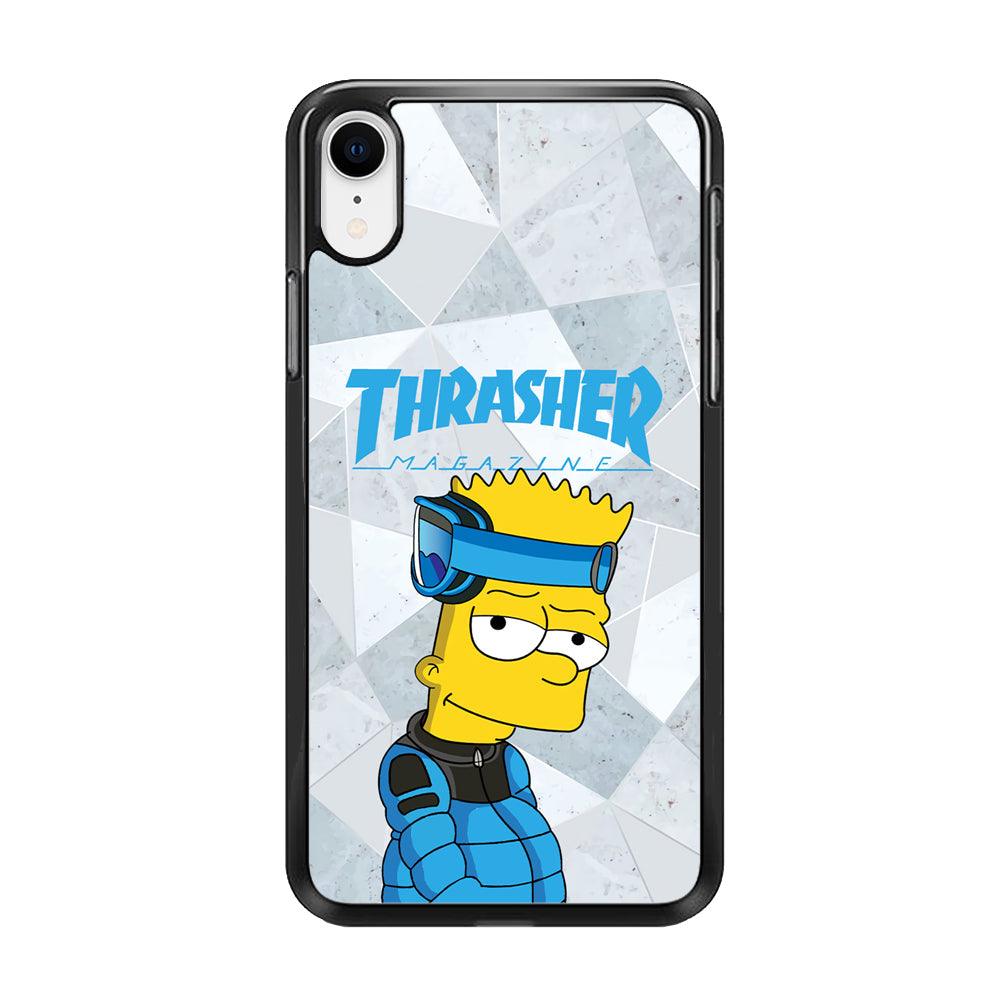 Thrasher Skater x Cool Bart iPhone XR Case-Rubber Black (2D Case)-Oxvistore