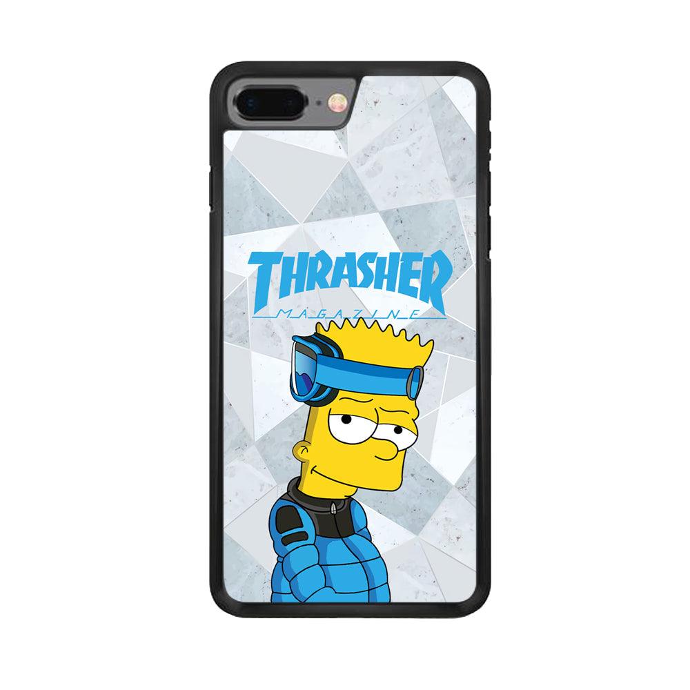 Thrasher Skater x Cool Bart iPhone 8 Plus Case-Rubber Black (2D Case)-Oxvistore