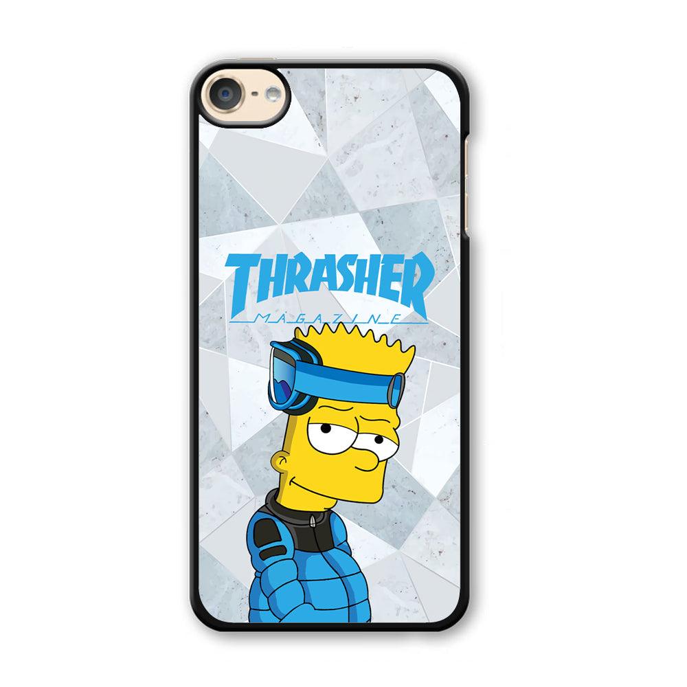 Thrasher Skater x Cool Bart iPod Touch 6 Case-Plastic Black (2D Case)-Oxvistore