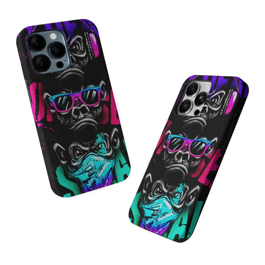 Three Wise Monkeys 2 in 1 Tough Phone Case-Oxvistore