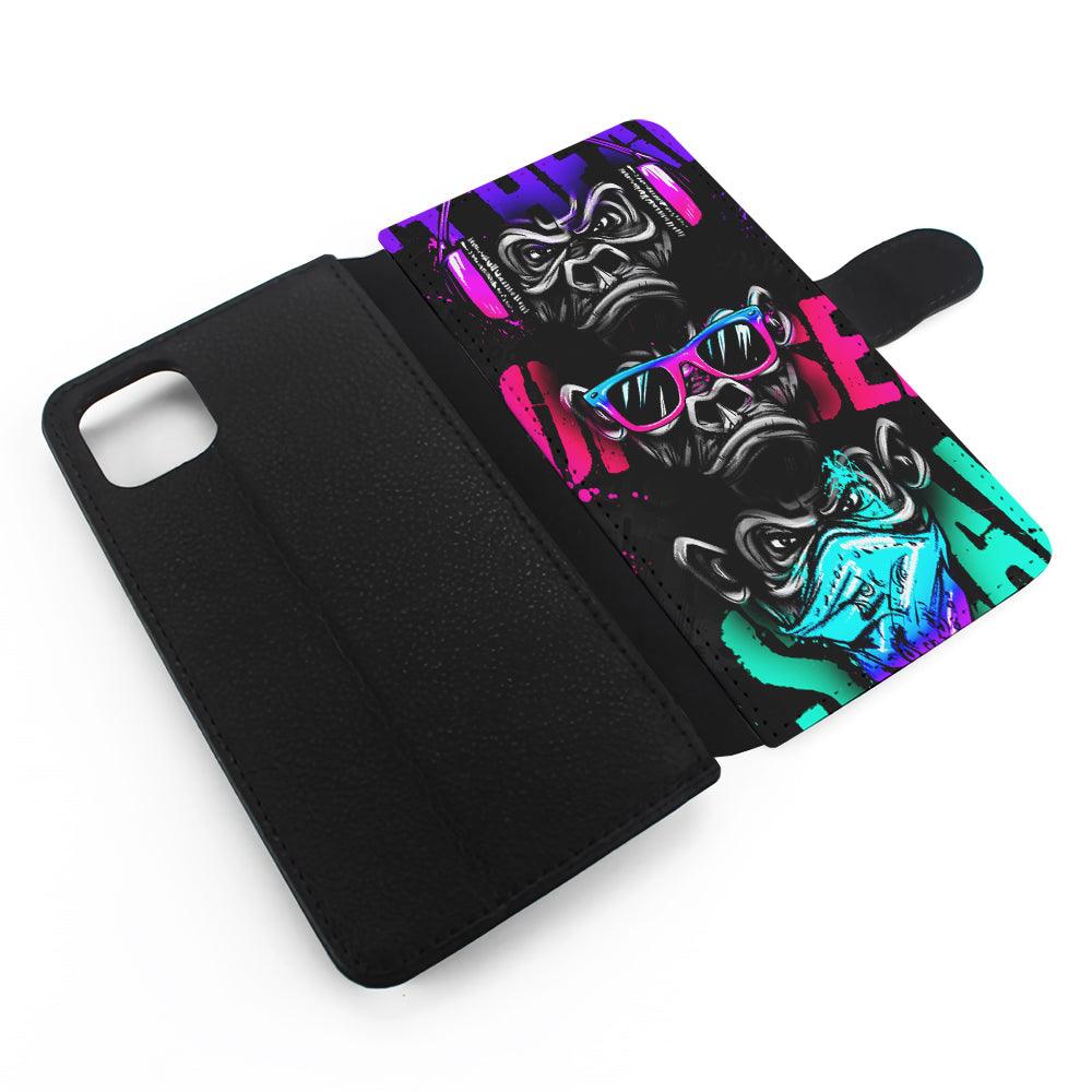 Three Wise Monkeys Flip Wallet Phone Case-Oxvistore