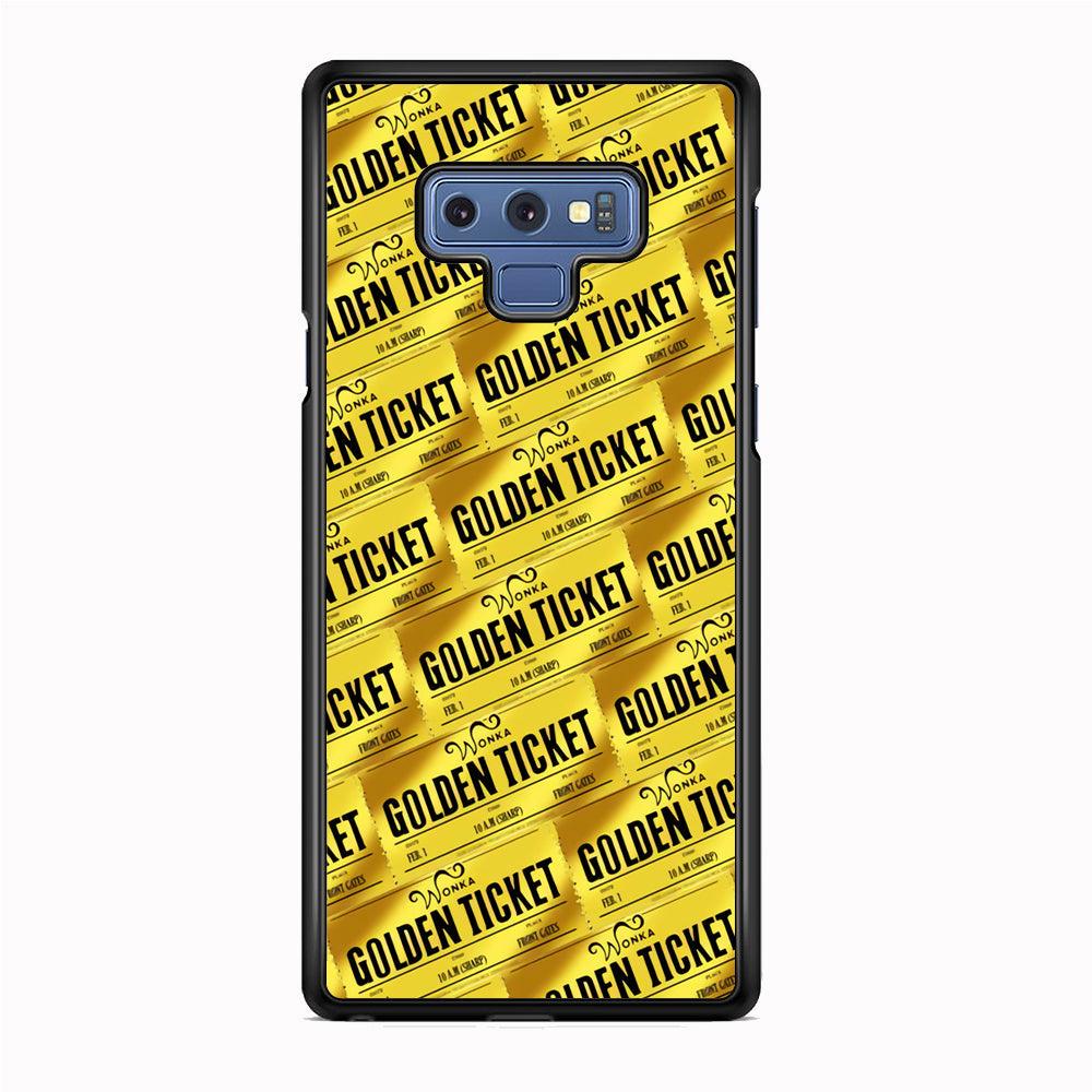 Ticket Gold of Wonka Samsung Galaxy Note 9 Case-Rubber White (2D Case)-Oxvistore