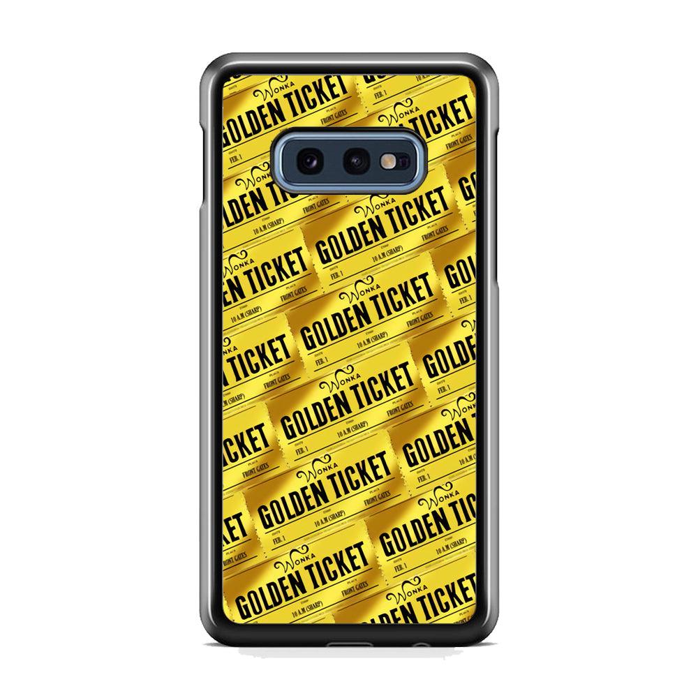 Ticket Gold of Wonka Samsung Galaxy S10E Case-Rubber Black (2D Case)-Oxvistore