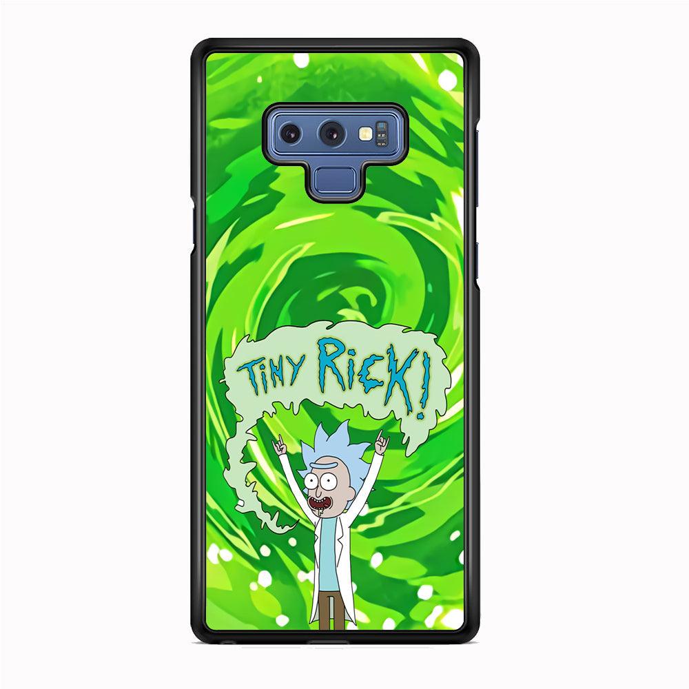 Tiny Rick Green Hole Samsung Galaxy Note 9 Case-Rubber White (2D Case)-Oxvistore