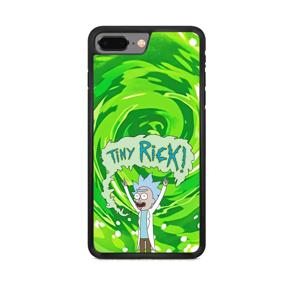 Tiny Rick Green Hole iPhone 8 Plus Case-Rubber Black (2D Case)-Oxvistore