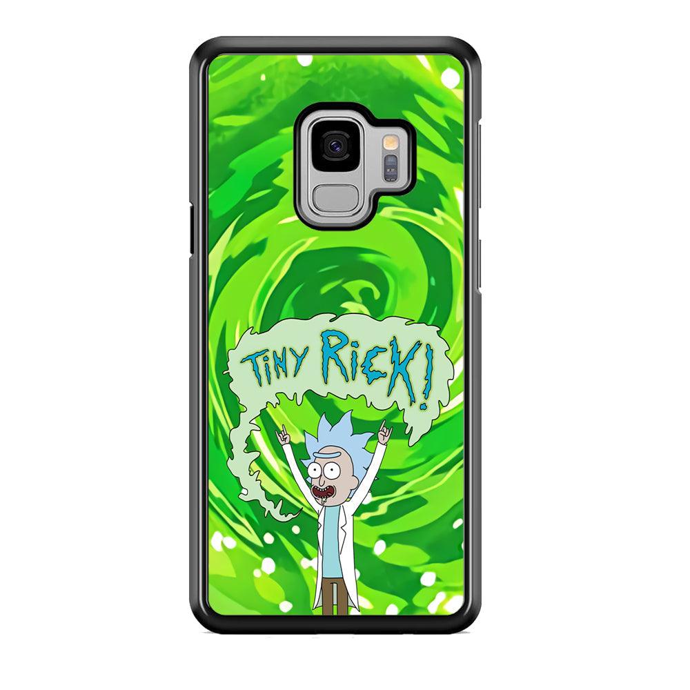 Tiny Rick Green Hole Samsung Galaxy S9 Case-Rubber Black (2D Case)-Oxvistore
