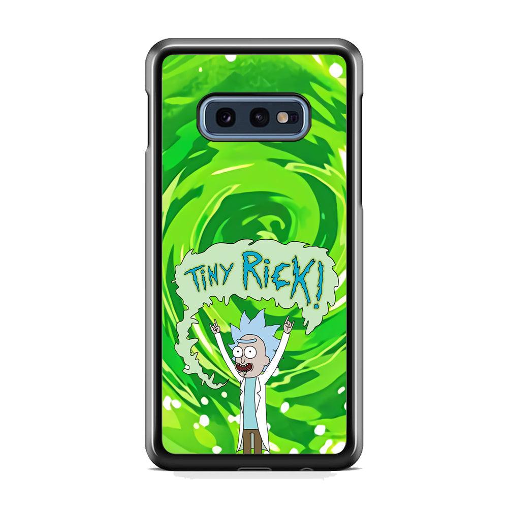 Tiny Rick Green Hole Samsung Galaxy S10E Case-Rubber Black (2D Case)-Oxvistore