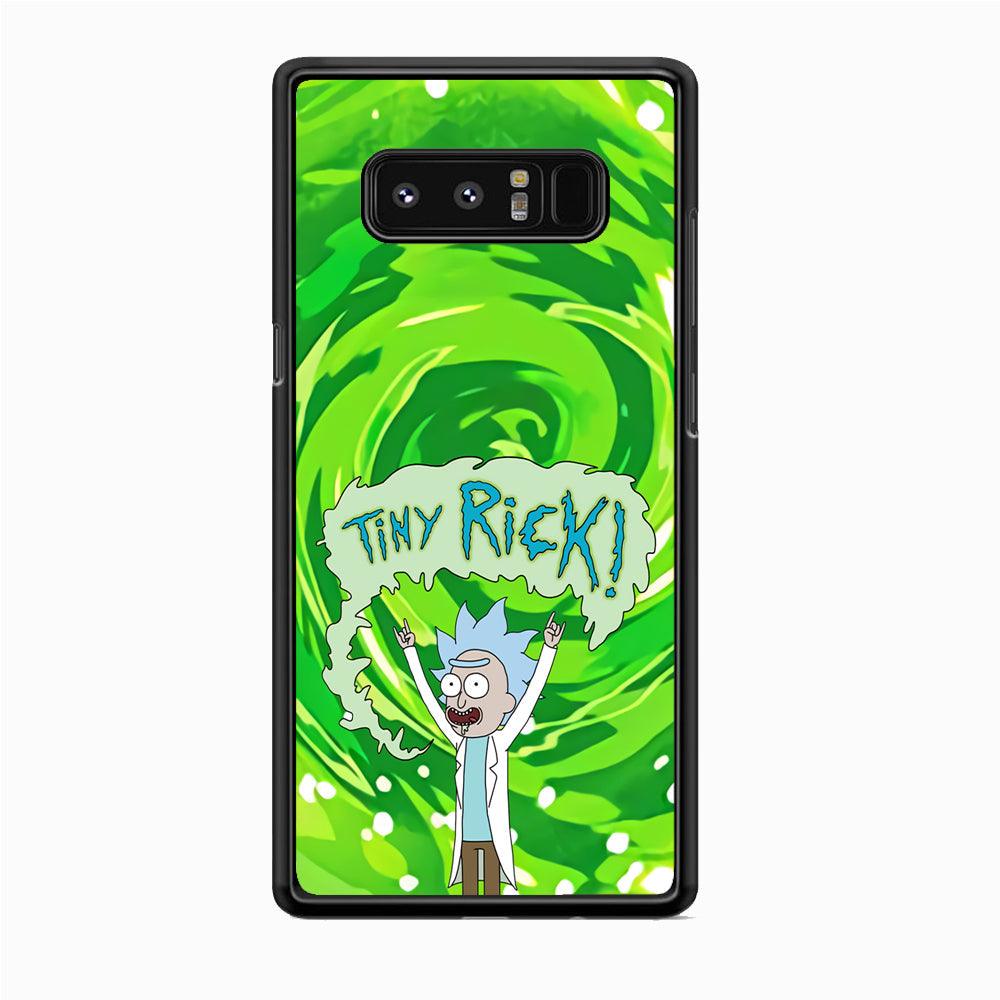 Tiny Rick Green Hole Samsung Galaxy Note 8 Case-Rubber Black (2D Case)-Oxvistore