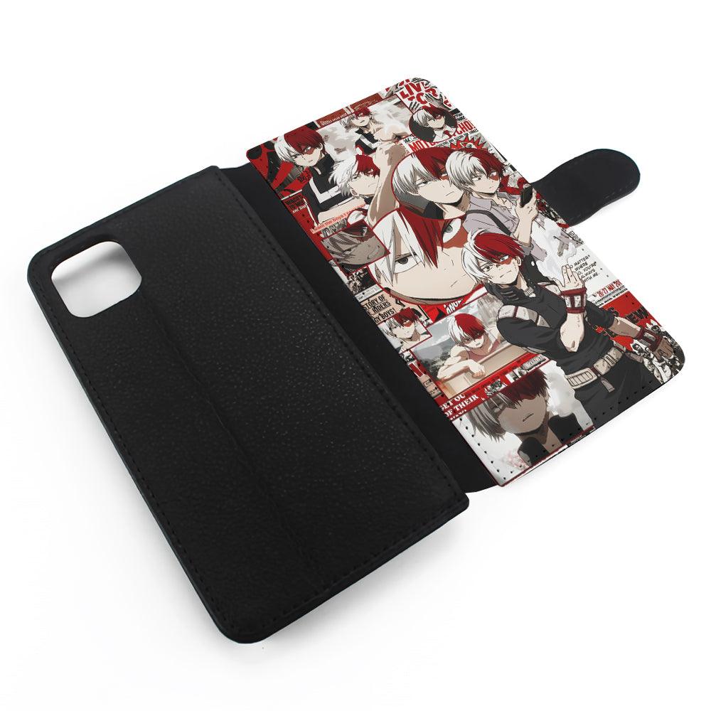 Todoroki My Hero Academia Aesthetic Flip Wallet Phone Case-Oxvistore