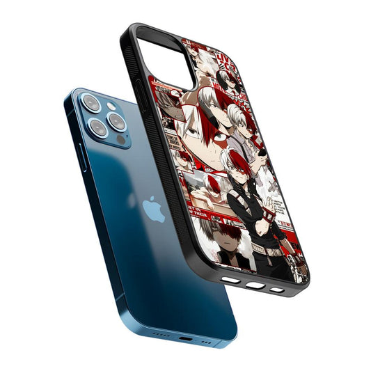 Todoroki My Hero Academia Aesthetic 2D Rubber Phone Case-Oxvistore