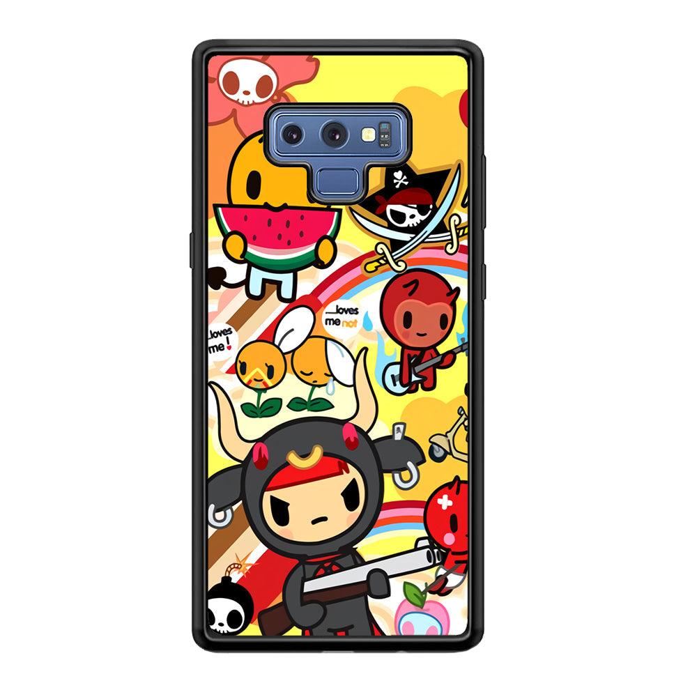 Tokidoki Chill The Club Samsung Galaxy Note 9 Case-Rubber Black (2D Case)-Oxvistore