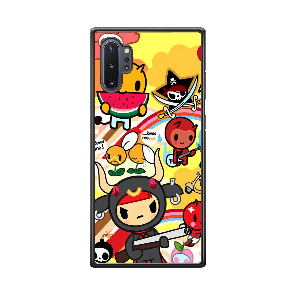 Tokidoki Chill The Club Samsung Galaxy Note 10 Plus Case-Rubber Black (2D Case)-Oxvistore