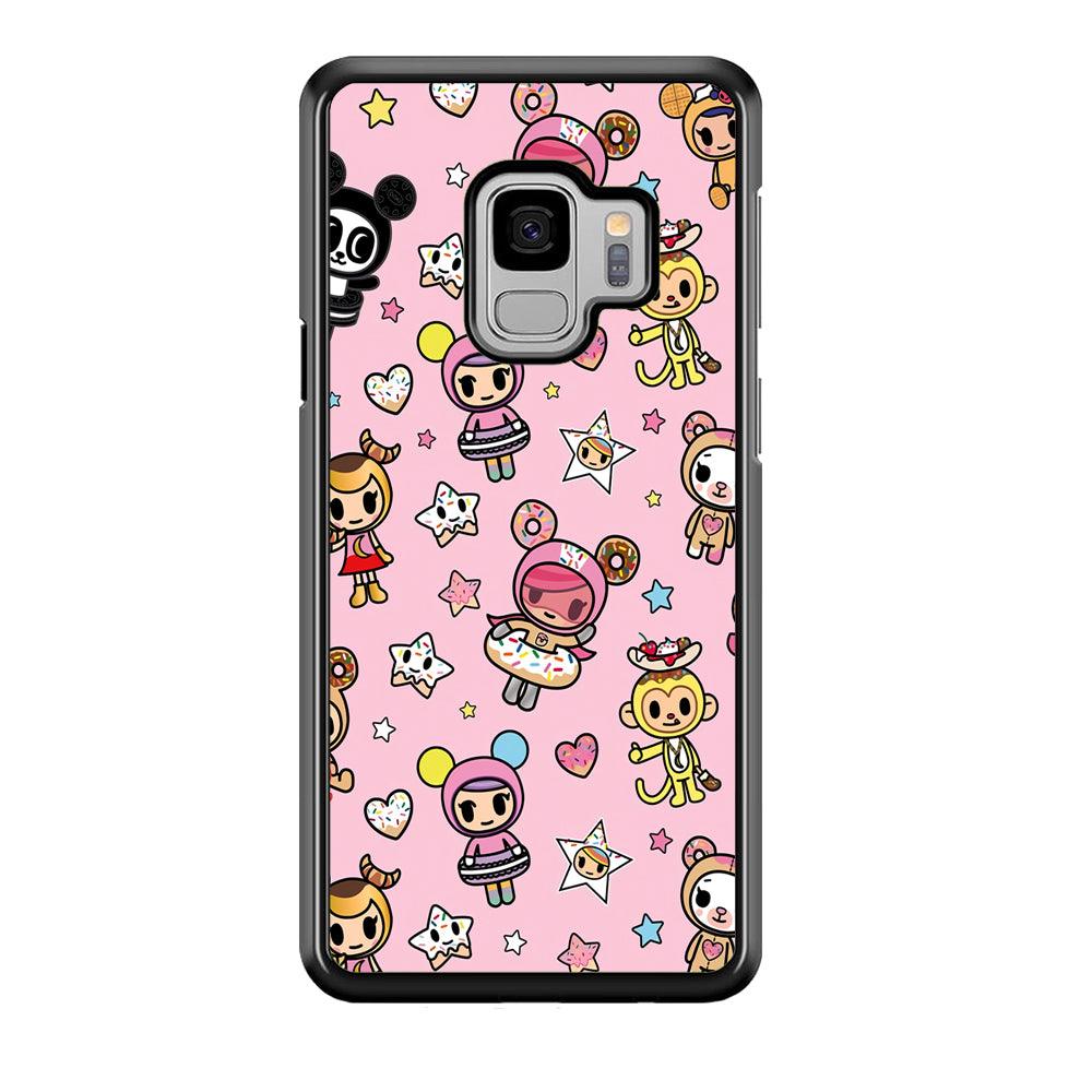 Tokidoki Donuts Hula Hoops Samsung Galaxy S9 Case-Rubber Black (2D Case)-Oxvistore