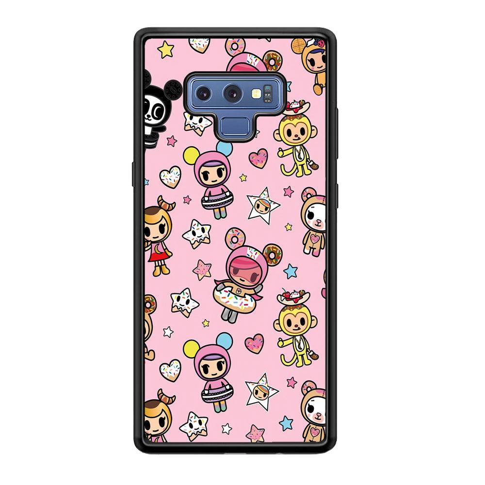 Tokidoki Donuts Hula Hoops Samsung Galaxy Note 9 Case-Rubber Black (2D Case)-Oxvistore