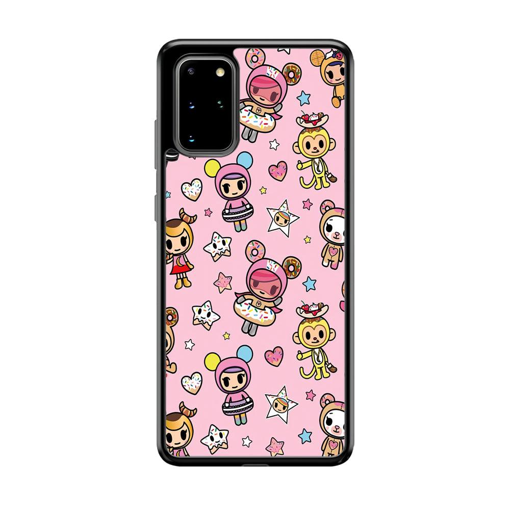 Tokidoki Donuts Hula Hoops Samsung Galaxy S20 Plus Case-Rubber Black (2D Case)-Oxvistore