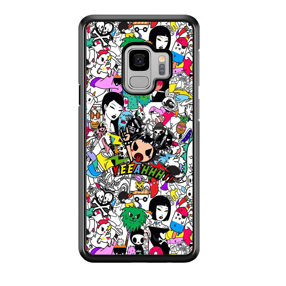 Tokidoki Feel Yeeahh Samsung Galaxy S9 Case-Rubber Black (2D Case)-Oxvistore