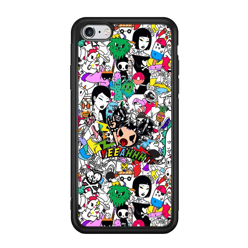 Tokidoki Feel Yeeahh iPhone 6 Plus | 6s Plus Case-Rubber Black (2D Case)-Oxvistore