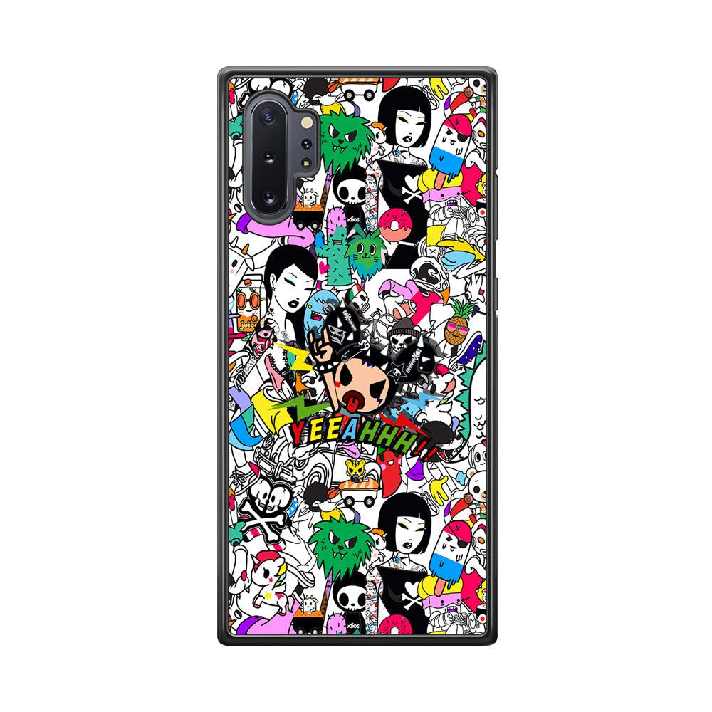 Tokidoki Feel Yeeahh Samsung Galaxy Note 10 Plus Case-Rubber Black (2D Case)-Oxvistore