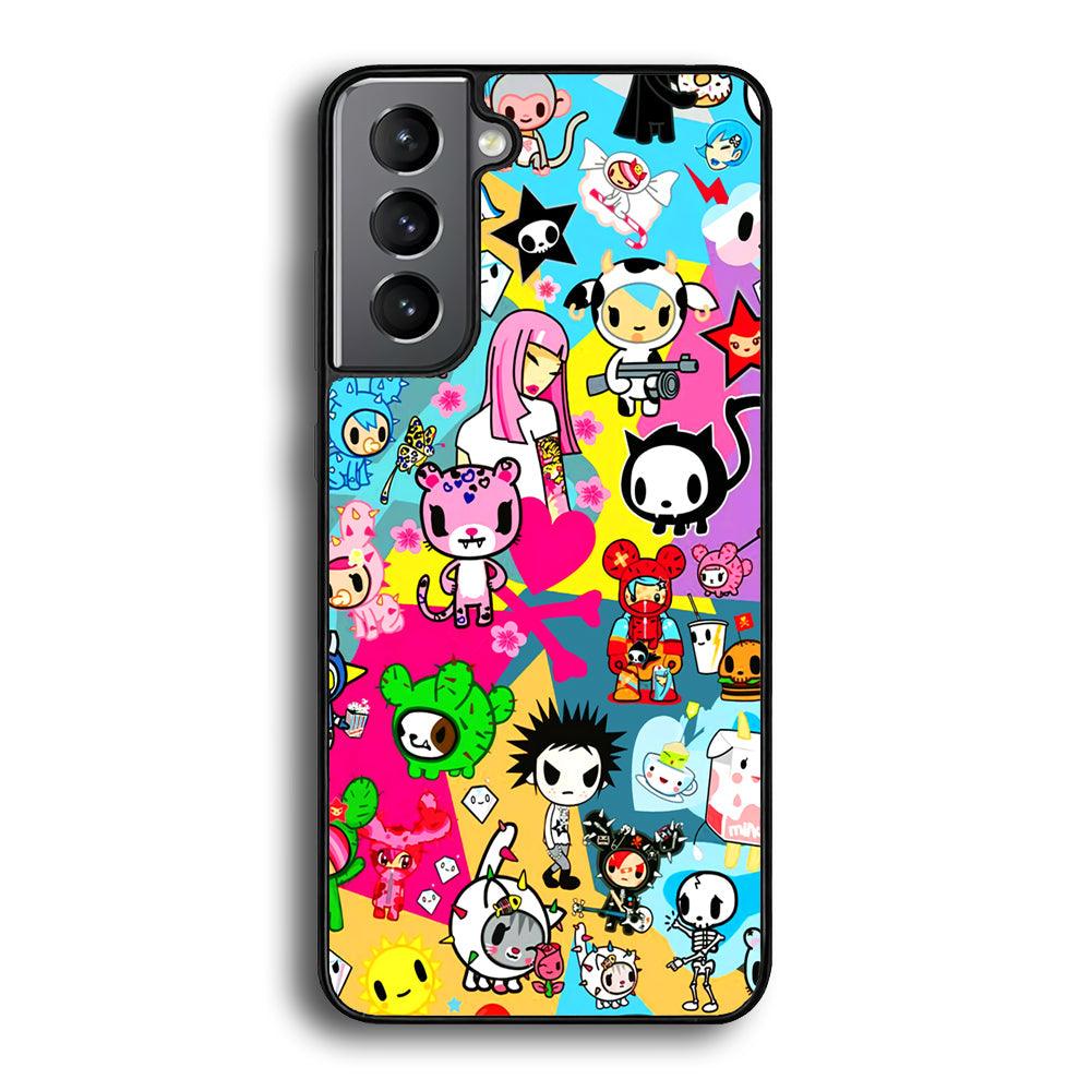 Tokidoki One Frame Collection Samsung Galaxy S24 Case-Rubber Black (2D Case)-Oxvistore