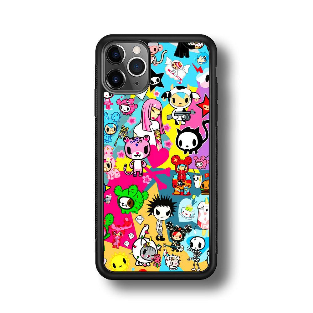 Tokidoki One Frame Collection iPhone 11 Pro Max Case-Rubber Black (2D Case)-Oxvistore