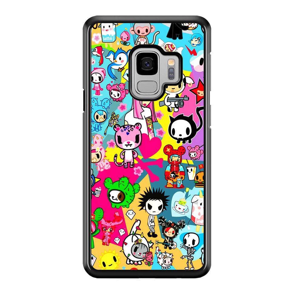 Tokidoki One Frame Collection Samsung Galaxy S9 Case-Rubber Black (2D Case)-Oxvistore