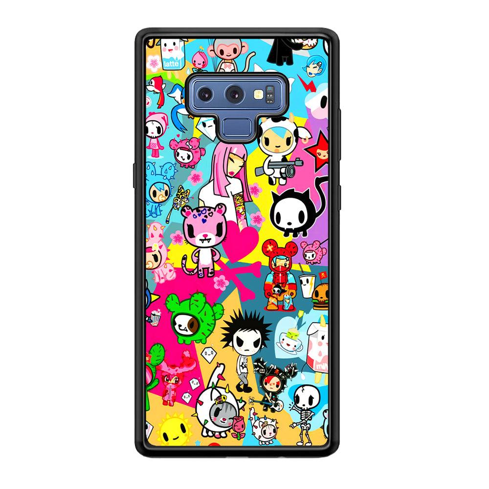 Tokidoki One Frame Collection Samsung Galaxy Note 9 Case-Rubber Black (2D Case)-Oxvistore