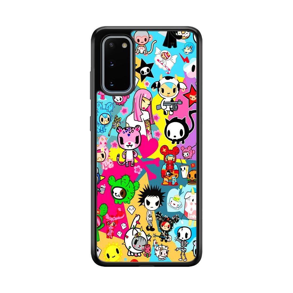 Tokidoki One Frame Collection Samsung Galaxy S20 Case-Rubber Black (2D Case)-Oxvistore