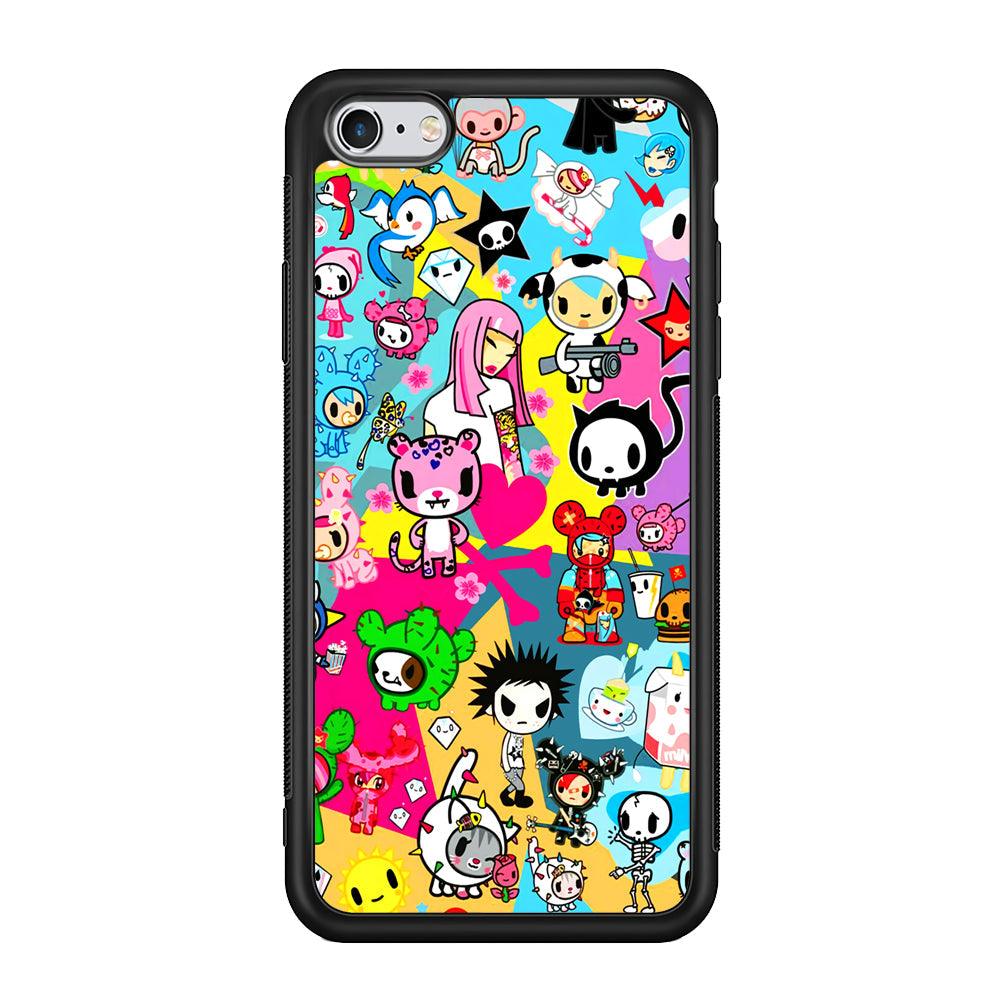 Tokidoki One Frame Collection iPhone 6 Plus | 6s Plus Case-Rubber Black (2D Case)-Oxvistore