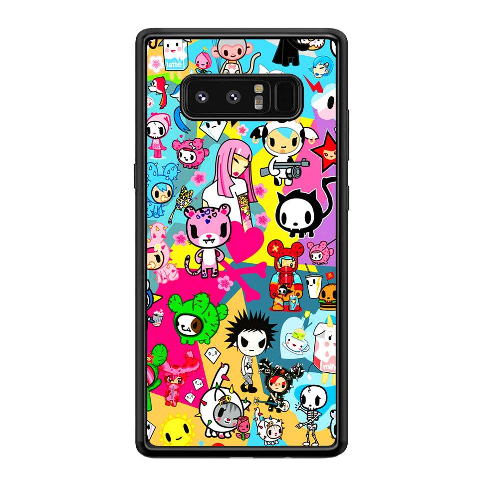 Tokidoki One Frame Collection Samsung Galaxy Note 8 Case-Rubber Black (2D Case)-Oxvistore