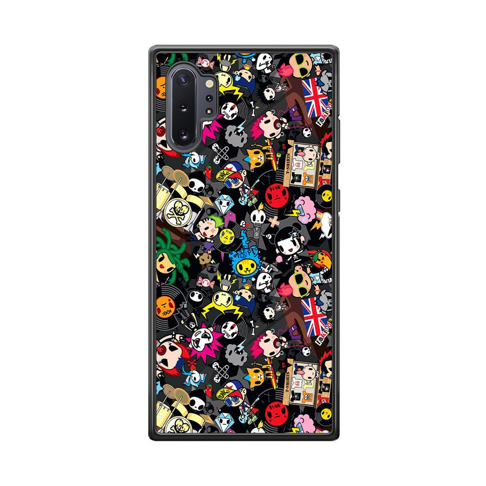 Tokidoki Punk Record Samsung Galaxy Note 10 Plus Case-Rubber Black (2D Case)-Oxvistore