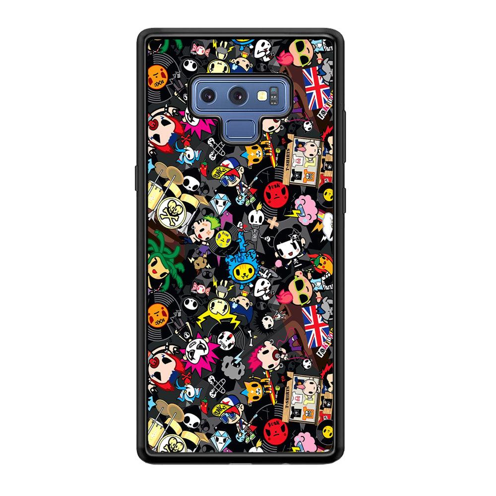 Tokidoki Punk Record Samsung Galaxy Note 9 Case-Rubber Black (2D Case)-Oxvistore