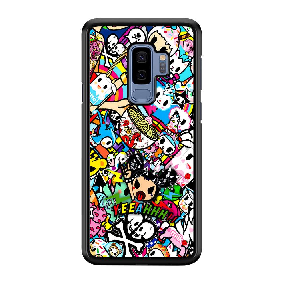 Tokidoki Rocking The Night Samsung Galaxy S9 Plus Case-Rubber Black (2D Case)-Oxvistore