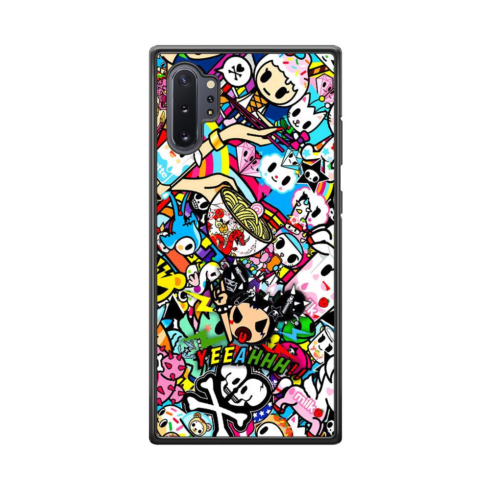 Tokidoki Rocking The Night Samsung Galaxy Note 10 Plus Case-Rubber Black (2D Case)-Oxvistore