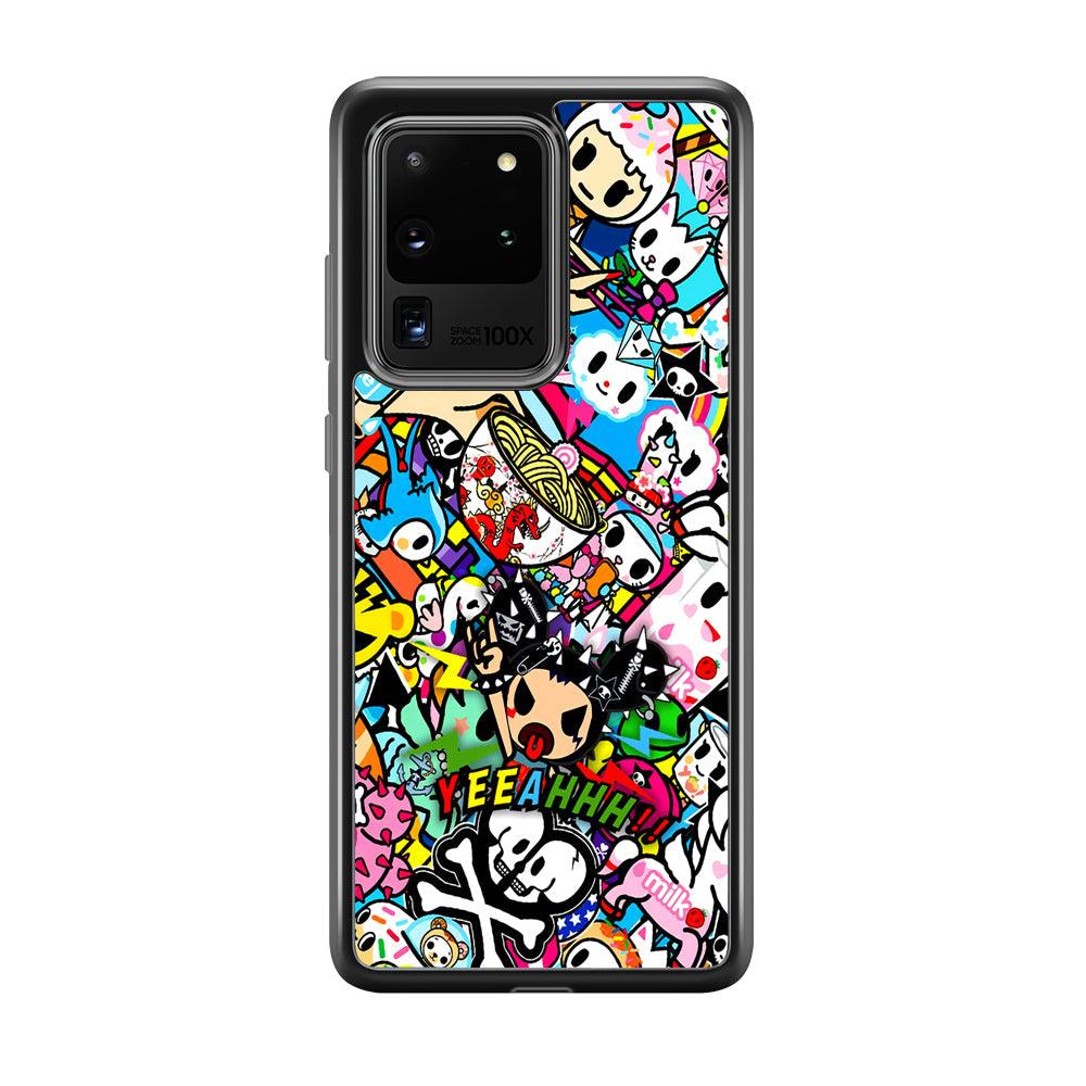 Tokidoki Rocking The Night Samsung Galaxy S20 Ultra Case-Rubber Black (2D Case)-Oxvistore