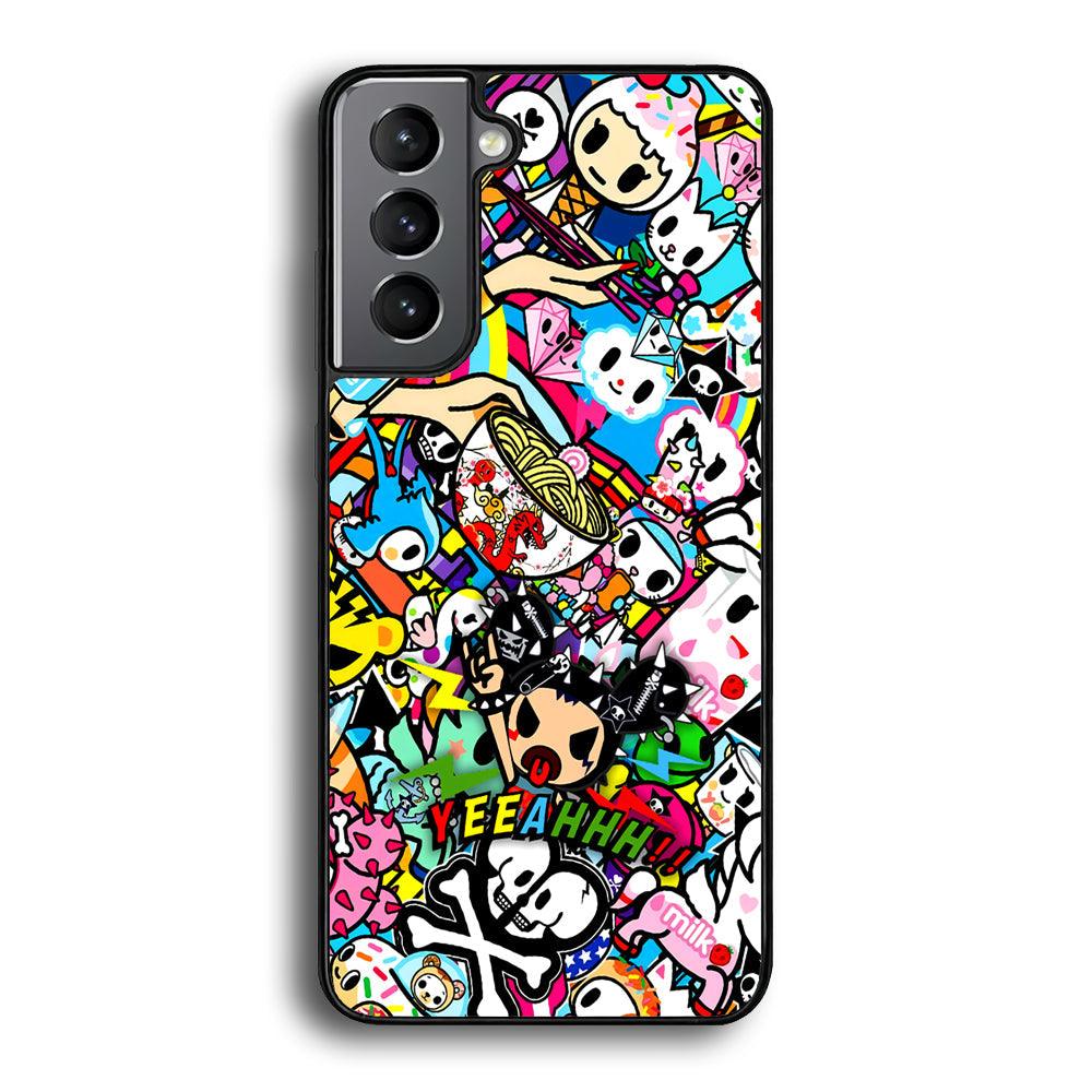 Tokidoki Rocking The Night Samsung Galaxy S23 Plus Case-Rubber Black (2D Case)-Oxvistore