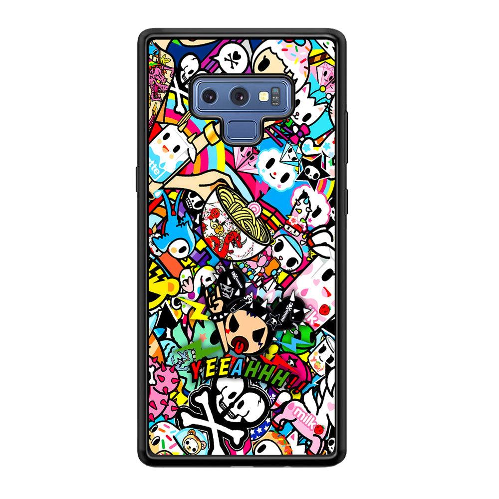 Tokidoki Rocking The Night Samsung Galaxy Note 9 Case-Rubber Black (2D Case)-Oxvistore