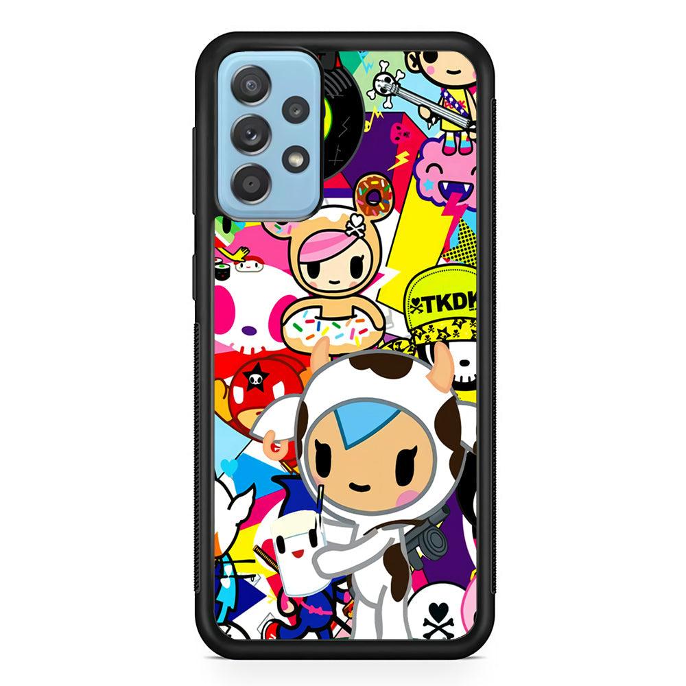 Tokidoki The Moofia Milkshake Samsung Galaxy A52 Case-Rubber Black (2D Case)-Oxvistore