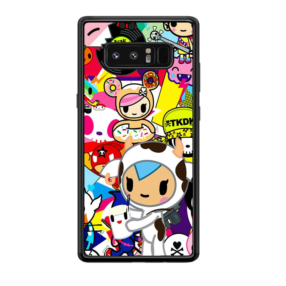 Tokidoki The Moofia Milkshake Samsung Galaxy Note 8 Case-Rubber Black (2D Case)-Oxvistore