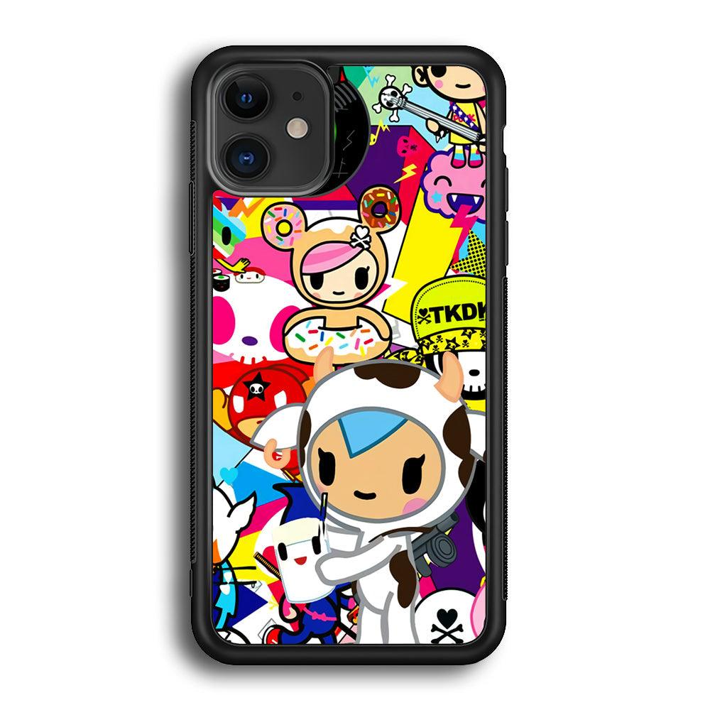 Tokidoki The Moofia Milkshake iPhone 12 Case-Rubber Black (2D Case)-Oxvistore