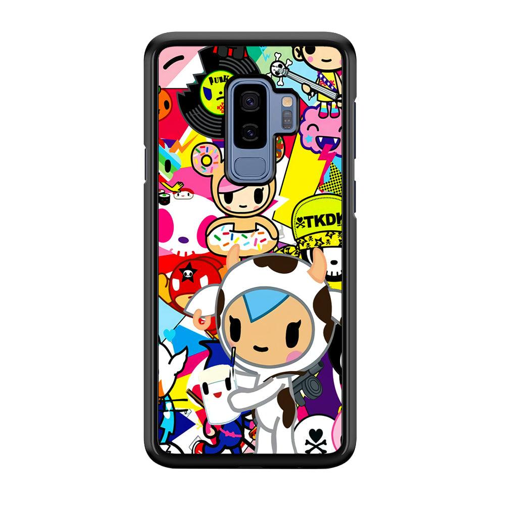 Tokidoki The Moofia Milkshake Samsung Galaxy S9 Plus Case-Rubber Black (2D Case)-Oxvistore
