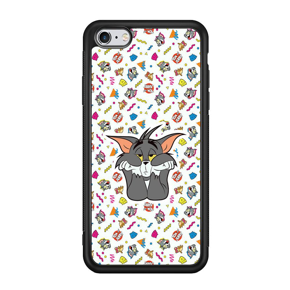 Tom and Jerry Bored Tom iPhone 6 | 6s Case-Rubber Black (2D Case)-Oxvistore