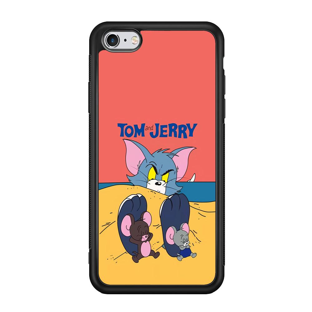Tom and Jerry Enjoy at The Beach iPhone 6 Plus | 6s Plus Case-Rubber Black (2D Case)-Oxvistore