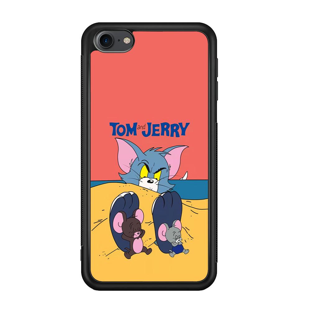 Tom and Jerry Enjoy at The Beach iPod Touch 6 Case-Rubber Black (2D Case)-Oxvistore