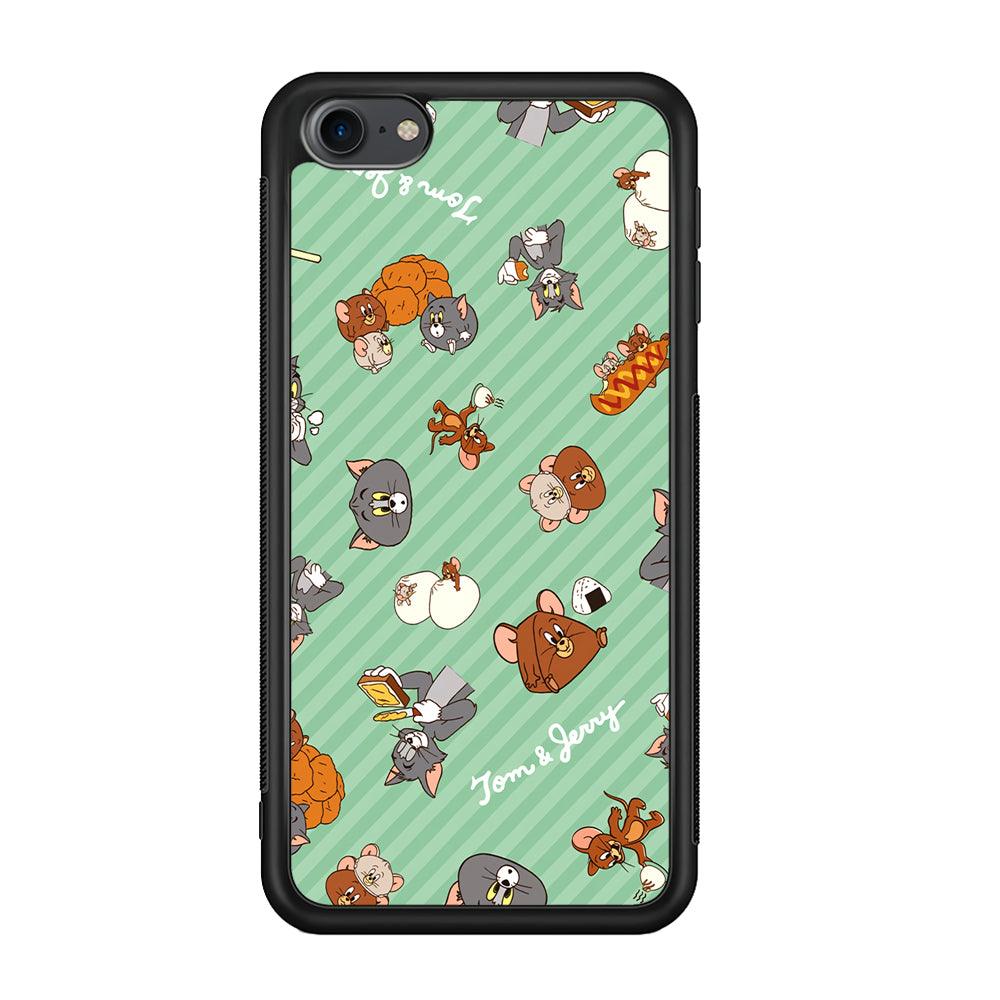 Tom and Jerry Food Imagination iPod Touch 6 Case-Rubber Black (2D Case)-Oxvistore