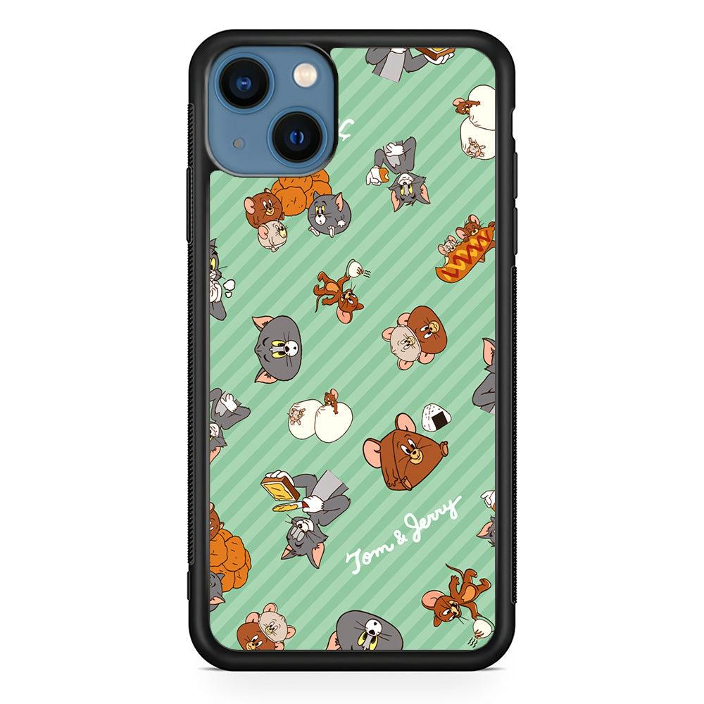 Tom and Jerry Food Imagination iPhone 15 Case-Rubber Black (2D Case)-Oxvistore