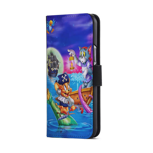 Tom and Jerry Pirates Flip Wallet Phone Case-Oxvistore