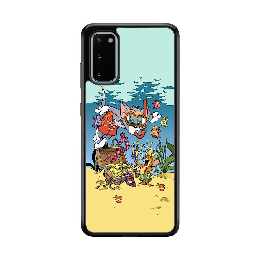 Tom and Jerry The King of The Sea Samsung Galaxy S20 Case-Rubber Black (2D Case)-Oxvistore